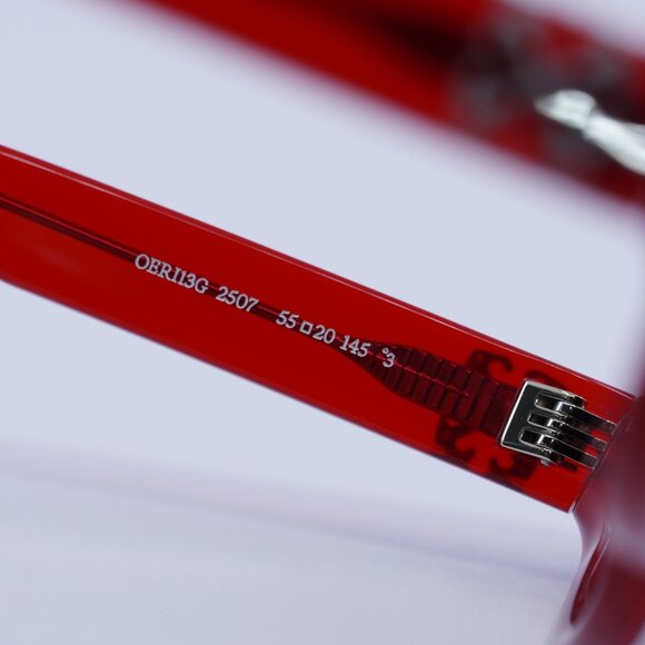 ?️New Off-White OERI13G EDISON 2507 Sunglasses - Red Frame, Grey Lenses main image 8
